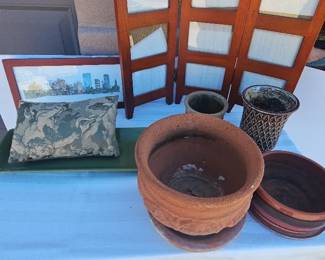 Some Decor And Stone Planting Pots
