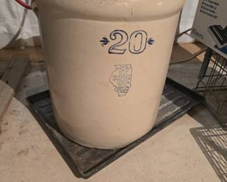 Vintage 20 Gallon Whitehall Crock 