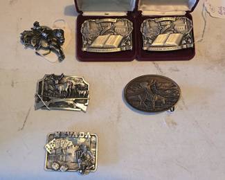 Vintage Belt Buckles some commemorative 