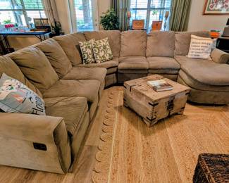 #7  Seven piece Sectional w/Chaise/Recliner  110"Wx96"Dx64"H   $675