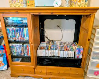 #52  Entertainment Cabinet  60"Wx23"Dx30"H   $165