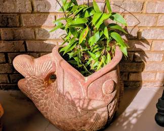 #78  Terracotta Fish Planter   $75