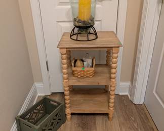 #46  Two Tier Spindle Leg Table  16"Wx13"Dx36"H   $35