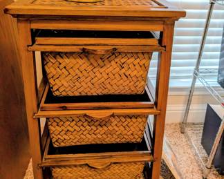 #30  Three Basket Storage  16"Wx10"Dx29"H   $38