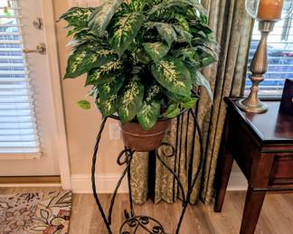 #1  Wrought Iron Plant Stand w/Plant   $65