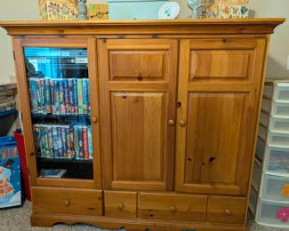 #52  Entertainment Cabinet  60"Wx23"Dx30"H   $165