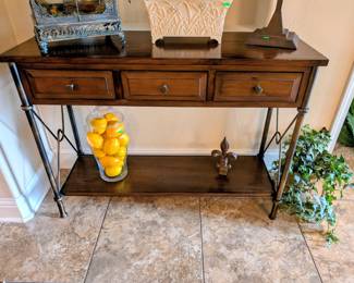 #18  Entry Table w/3 Drawers  43"Wx16"Dx32"H   $195