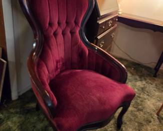 #43	Red velvet button back (as-is finish)	 $45.00