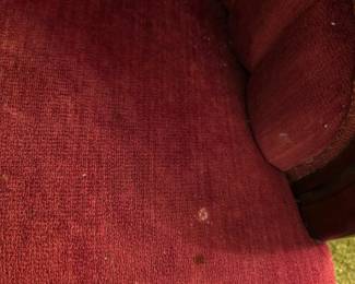 #43	Red velvet button back (as-is finish)	 $45.00