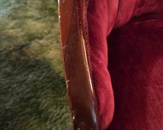 #43	Red velvet button back (as-is finish)	 $45.00