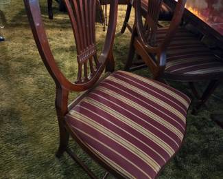 #46	Dining table wood with 6 chairs (as-is table leg needs repaired/finish) 83x42x29	 $65.00