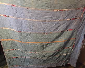 #78	Quilt military pattern 64x68 (small tear)	 $35.00