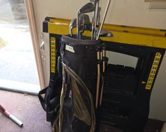 #20	Golf clubs with black and brown bag	 $25.00