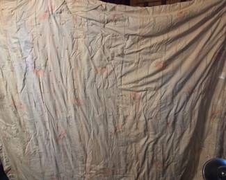 #79	Patchwork quilt 82x78 (small staining and tear)	 $35.00