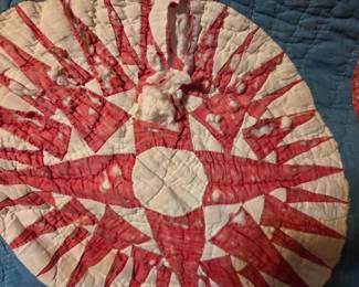 #80	Starburst quilt 72x92 (tears)	 $35.00