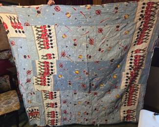 #78	Quilt military pattern 64x68 (small tear)	 $35.00