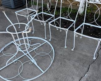 Iron table and chairs