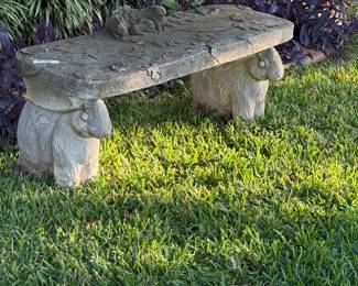 Vintage bunny bench