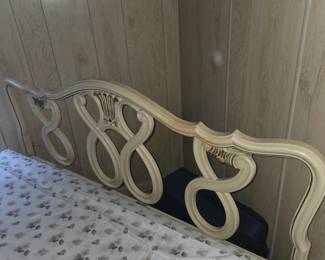 French provincial headboard/frame
New mattress/boxsprings available