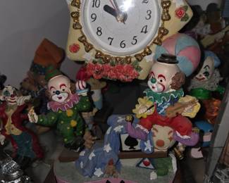 Part of a collection of many clowns