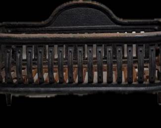 Antique Cast Iron Fireplace Log Holder Circa 1950s