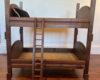 Handcrafted Walnut Doll [American Girl size] Furniture Bunk Beds 