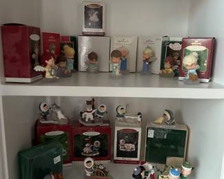 Hallmark Ornaments 'Frosty Friends'; Peanuts Collection; Mary's Angels