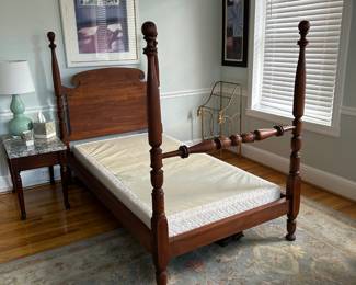 2 Antique Hardwood Twin Single Poster Beds.