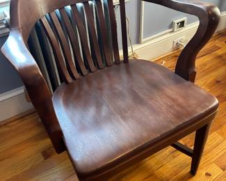 Solid Wood Barrister/Banker Chair