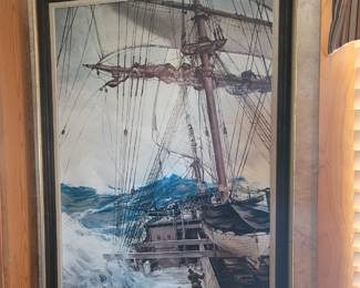 "The Rising Wind" by Montague Dawson