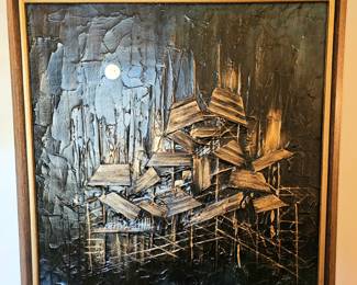 Boho Abstract Oil Painting