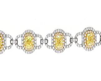 5ct Fancy Yellow DM Bracelet