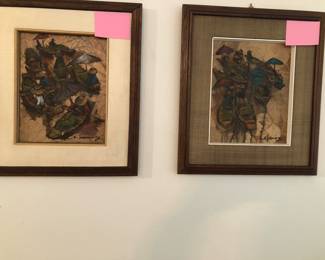 ASIAN art on tobacco leaves