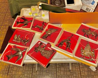 Sterling silver ornaments made by Gorham