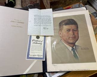 Norman Rockwell numbered limited edition JFK lithograph 