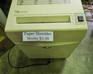 Paper Shredder - $3.00 works