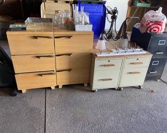 Misc filing cabinets and other furniture