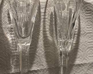 Waterford goblets, 1 pair etched for grand re opening of Coronado theater 
Other pair has a heart pattern