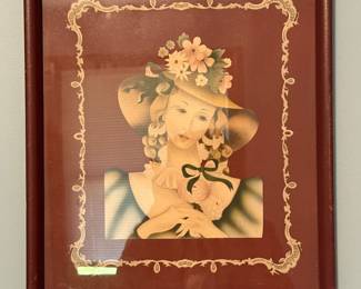 vintage victorian lady print