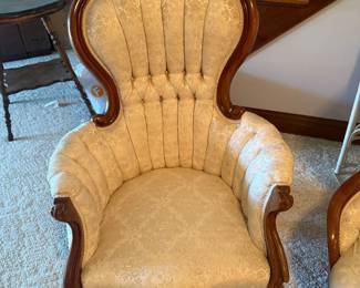 Victorian-style upholstered chair