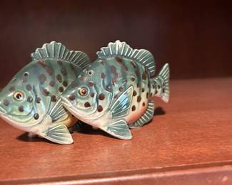 vintage Sunfish salt and pepper shakers