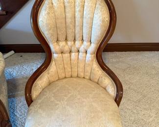 Victorian-style upholstered chair