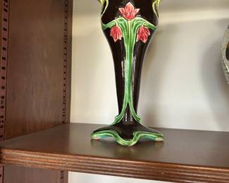 vintage Art Nouveau majolica vase