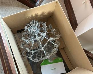 a clear, starlight sphere light, which is a type of decorative light often used for holidays