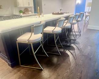 Counter Height Cream Upholstered Stools $199.00/each  (5 Available)