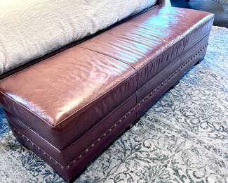 72" Leather Storage Chest with Nailhead Trim. $499.00
