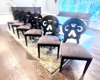 Set 6, Arhaus "Jordan" Dining Chairs. $2299.00