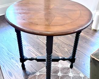 36" Baker Round Mahogany Accent Table with Starburst Inlay $399.00