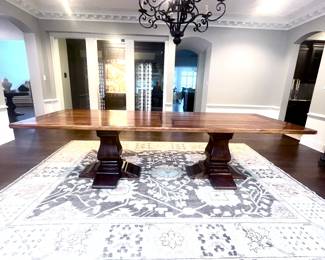 Double Pedestal Solid Wooden Dining Table $1999.00 