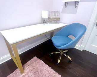 White and Gold Writing Desk. $129.00